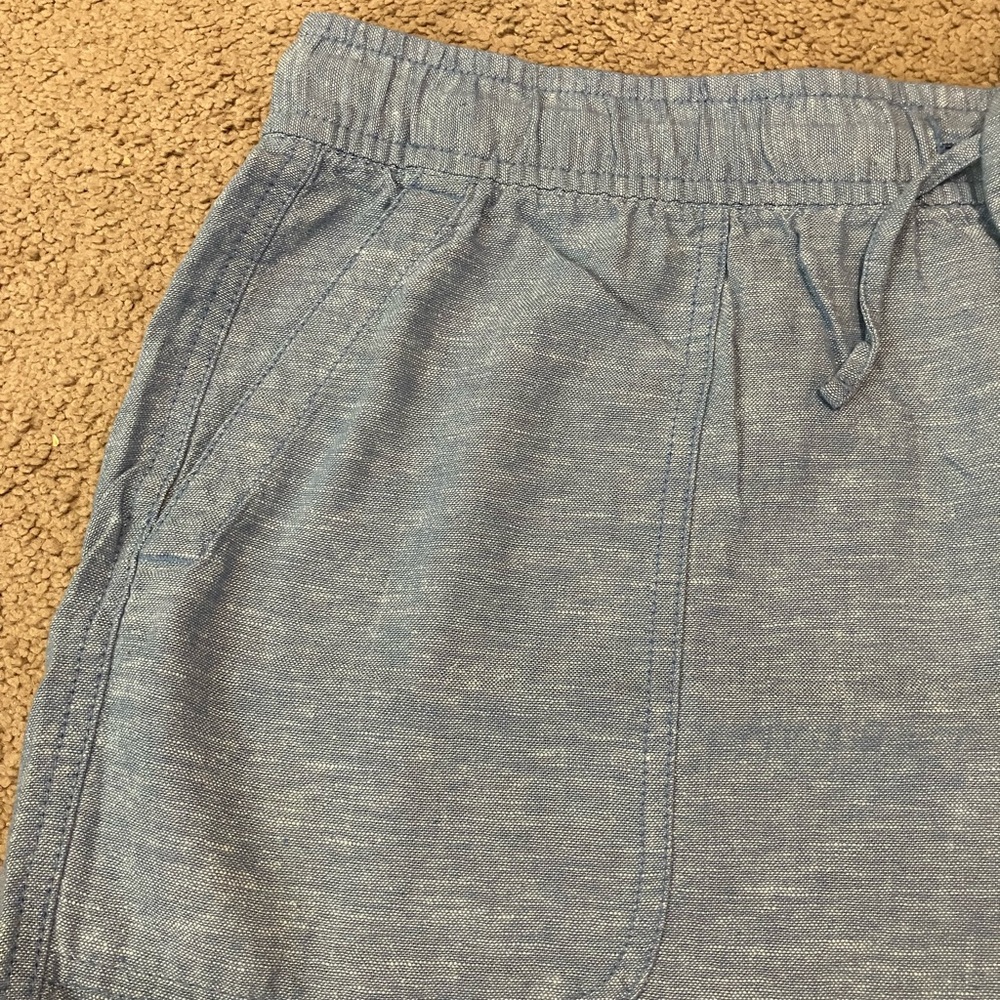 Gap Easy Pull On Shorts Indigo Blue Chambry Women’s Sz XL - Picture 2 of 9